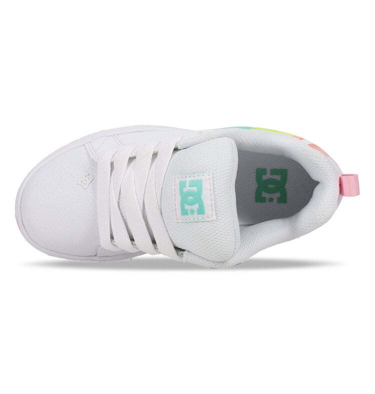 DC Dc Court Graffik (Youth) | White/Light Pink/Multi