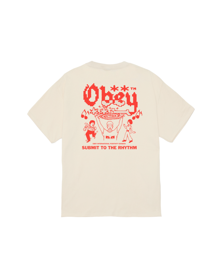 Obey Obey Submit To The Rhythm Tee (Mens) | Cream