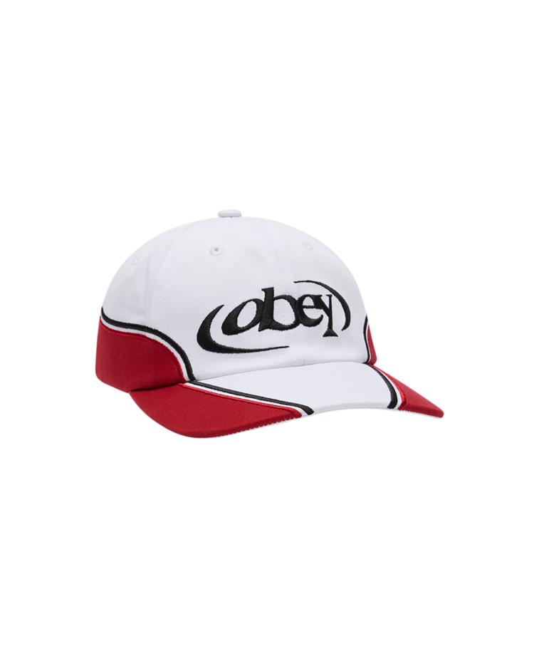 Obey Obey Speedway 6 Panel Velcro Back Hat (Mens) | White Multi