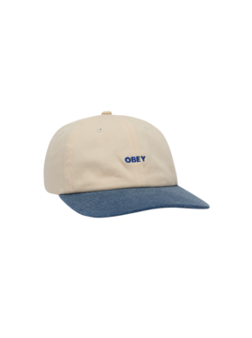 Obey Obey 2 Tone Bold 6 Panel Strapback (Mens) | Unbleached