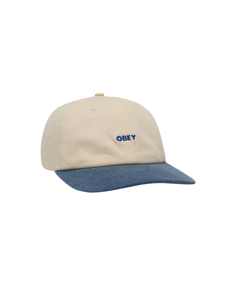 Obey Obey 2 Tone Bold 6 Panel Strapback (Mens) | Unbleached