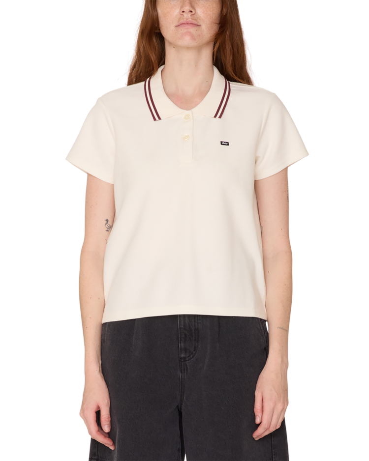 Obey Obey Dual Polo Ss (Womens) | Marshmallow