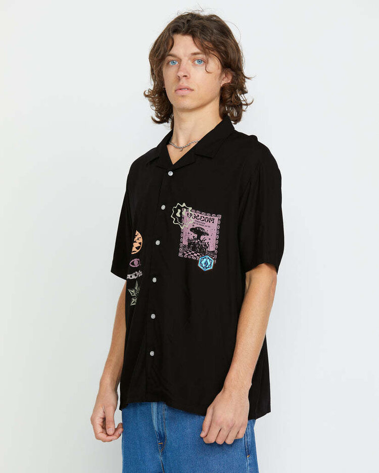 Volcom Volcom Fa F Rygalski Woven Ss (Mens) | Black