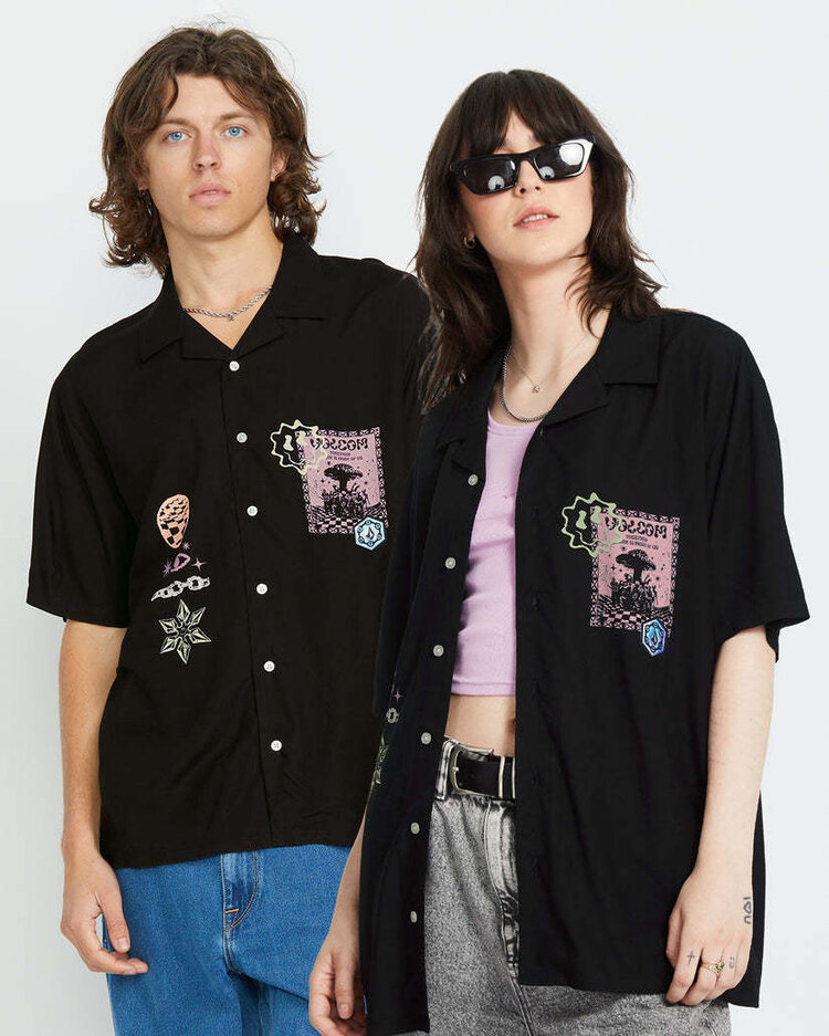 Volcom Volcom Fa F Rygalski Woven Ss (Mens) | Black