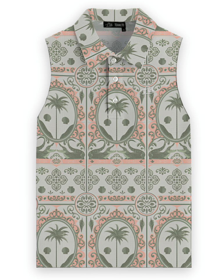 TEAMLTD TEAMLTD Sleeveless Polo (Womens) | Grey Cordoba