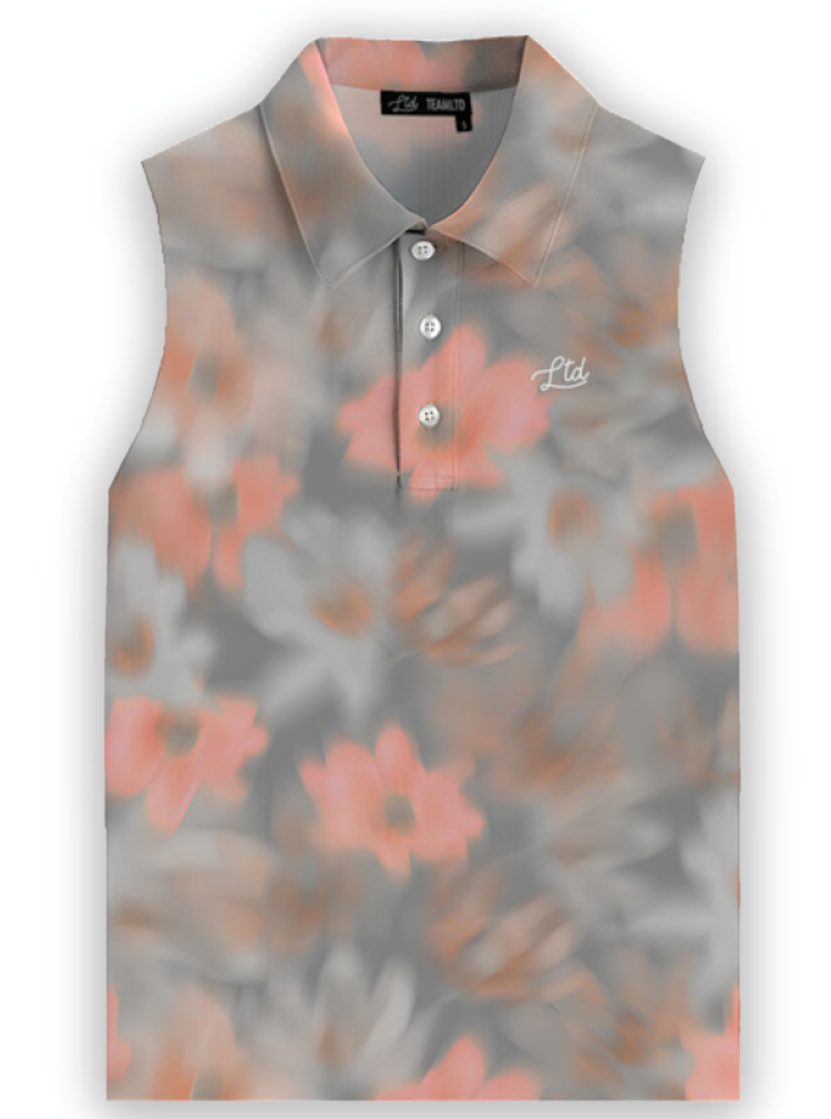 TEAMLTD TEAMLTD Sleeveless Polo (Womens) | Blurred Floral