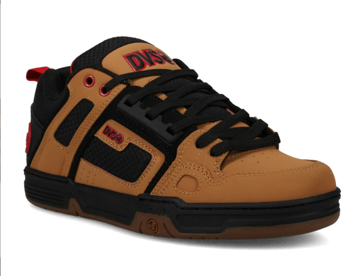 DVS Dvs Comanche (Mens) | Tan/Black/Red/Nubuck