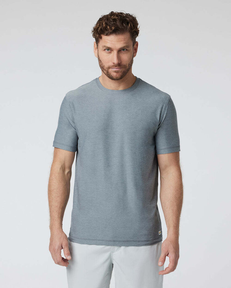 Vuori Vuori Strato Tech Tee (Mens) | Dusty Blue Heather