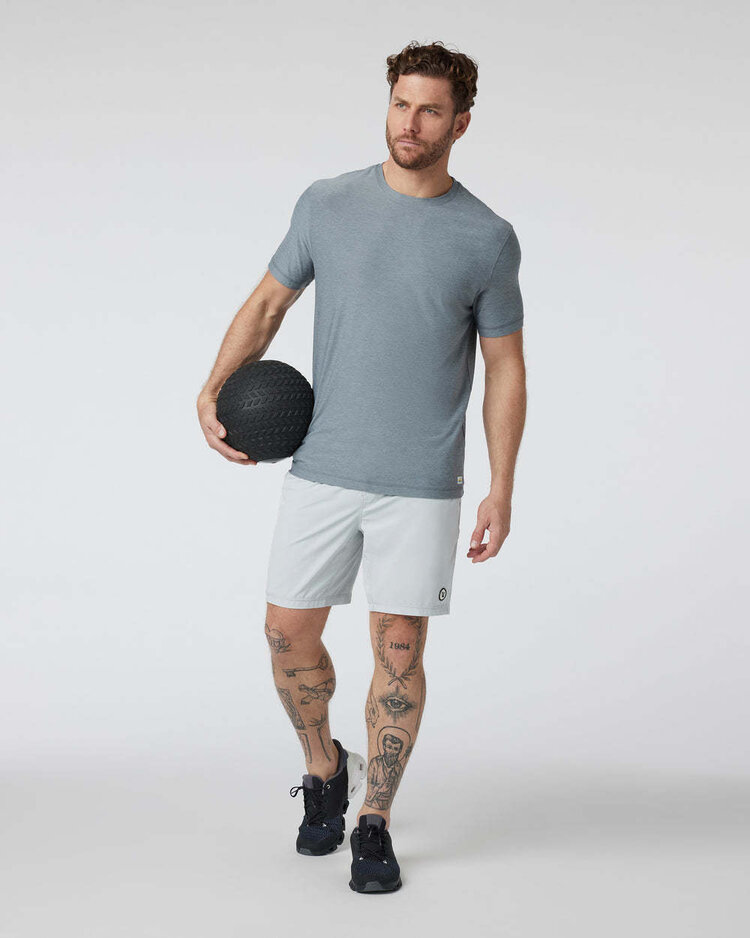 Vuori Vuori Strato Tech Tee (Mens) | Dusty Blue Heather