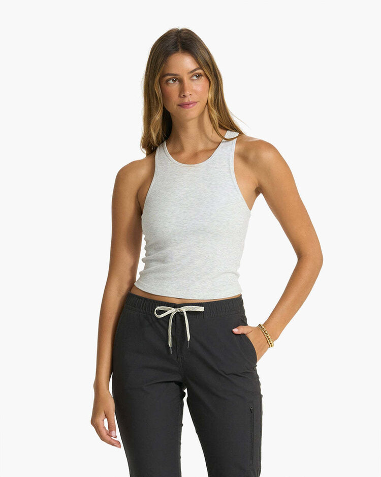 Vuori Vuori Pose Plyo Tank (Womens) | White Heather Grey