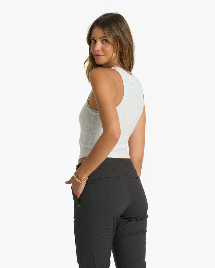 Vuori Vuori Pose Plyo Tank (Womens) | White Heather Grey