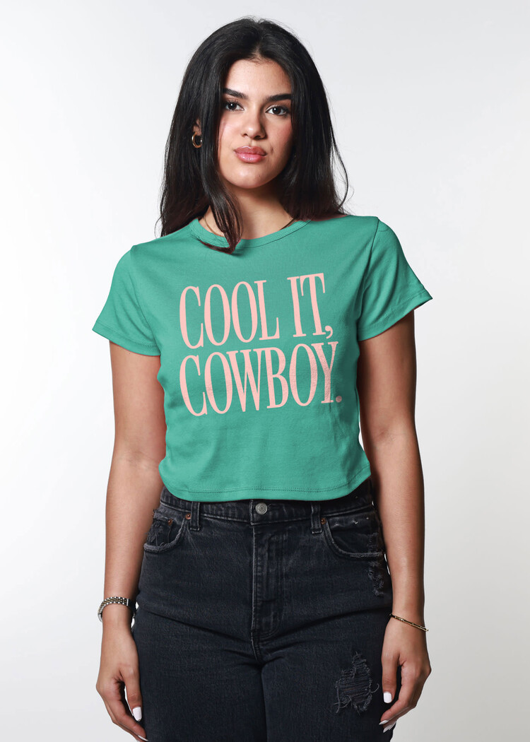 Girl Dangerous Girl Dangerous Cool It Cowboy Baby Tee | Sea Foam