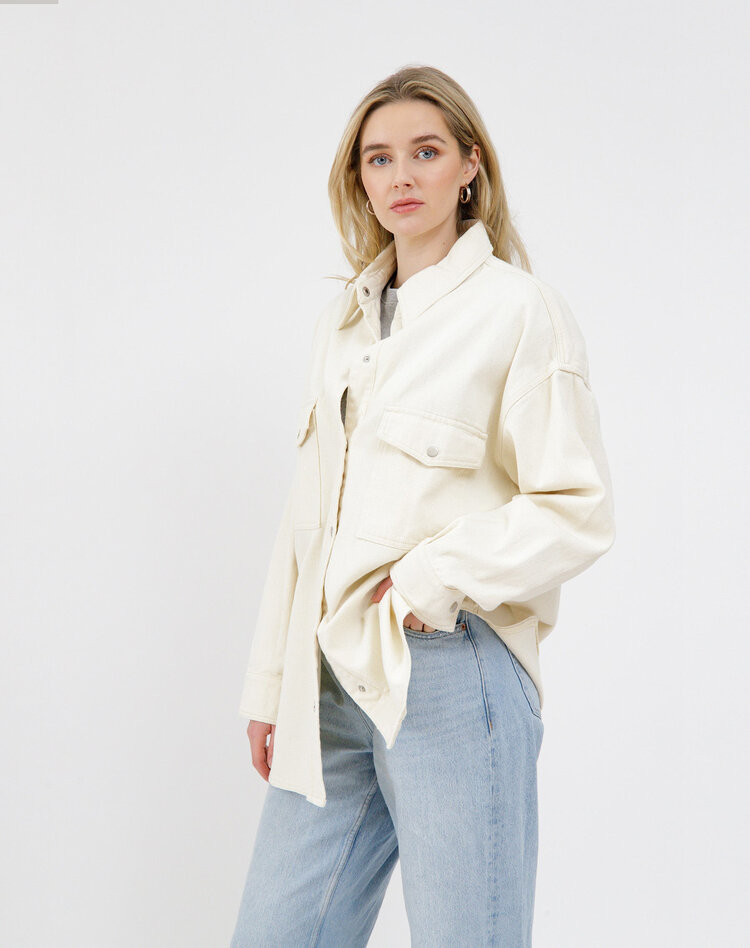 Brunette Brunette Dolly Denim Jacket | Cream