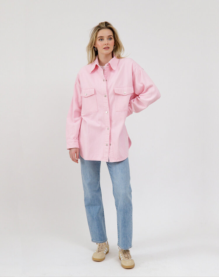 Brunette Brunette Dolly Denim Jacket | Powder Pink