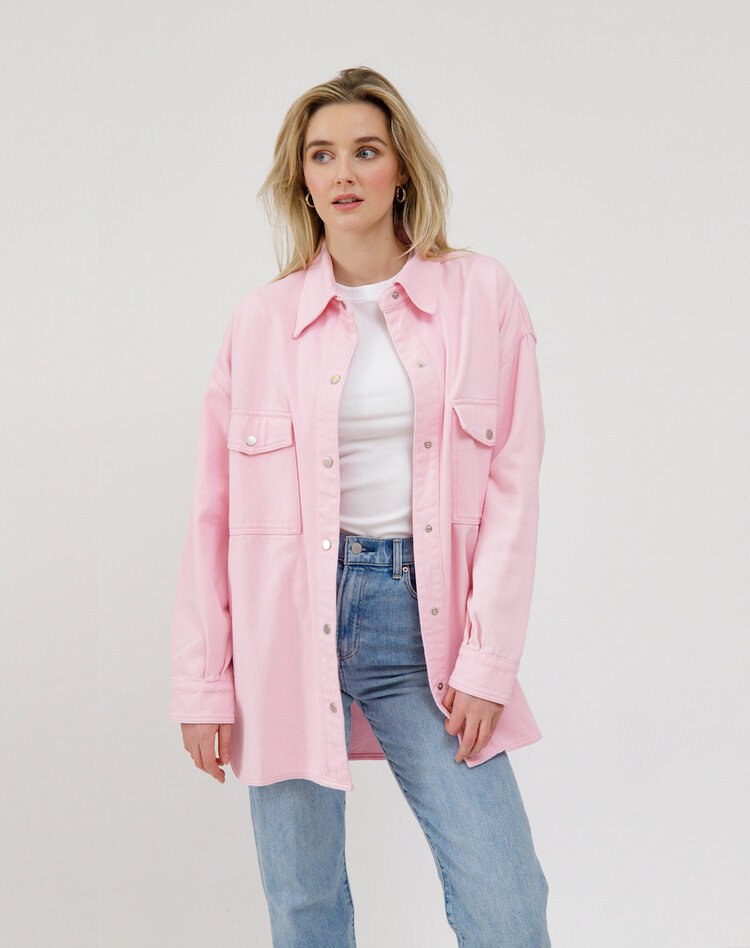 Brunette Brunette Dolly Denim Jacket | Powder Pink