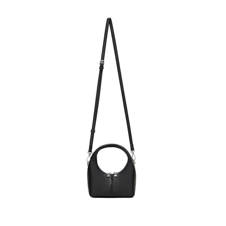 Pixie Mood Pixie Mood Circle Crossbody Bag | Black Pebbled