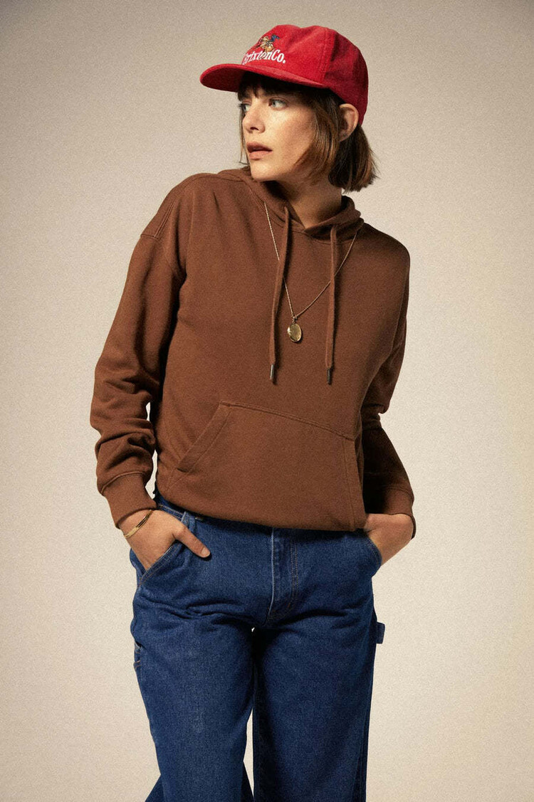 Brixton Brixton Cross Loop Ft Hoodie (Womens) | Pinecone Brown