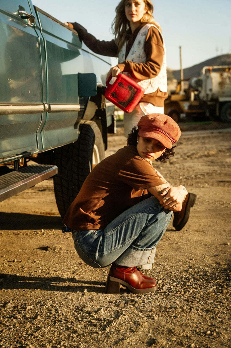 Brixton Brixton Cross Loop Ft Hoodie (Womens) | Pinecone Brown