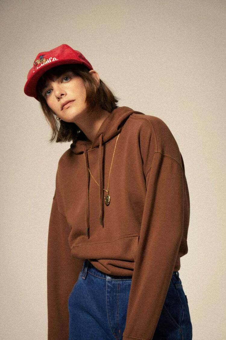 Brixton Brixton Cross Loop Ft Hoodie (Womens) | Pinecone Brown