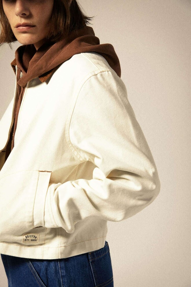 Brixton Brixton Mechanics Garage Zip Jacket (Womens) | Egret White