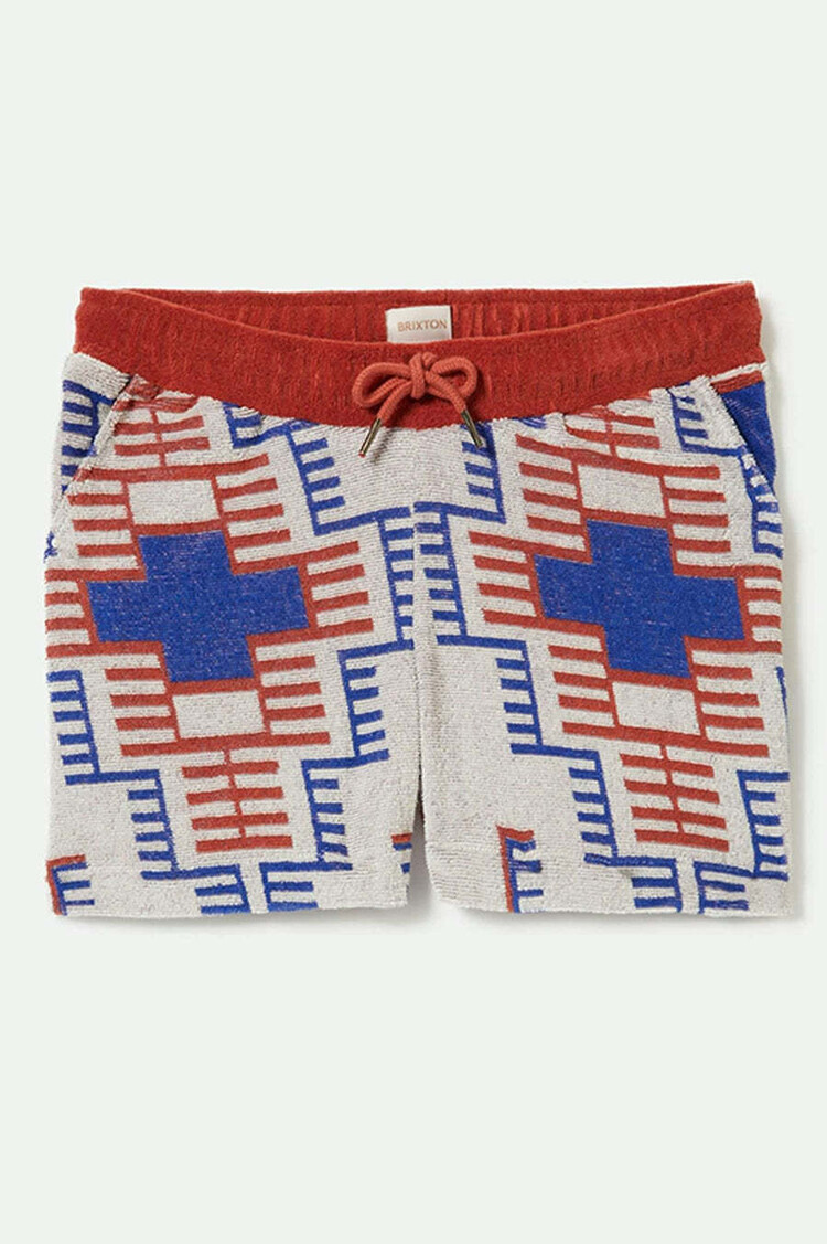 Brixton Brixton Trail Terry Cloth Short (Womens) | Electronic Indigo Pattern