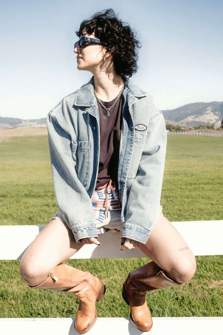 Brixton Brixton Trail Terry Cloth Short (Womens) | Electronic Indigo Pattern