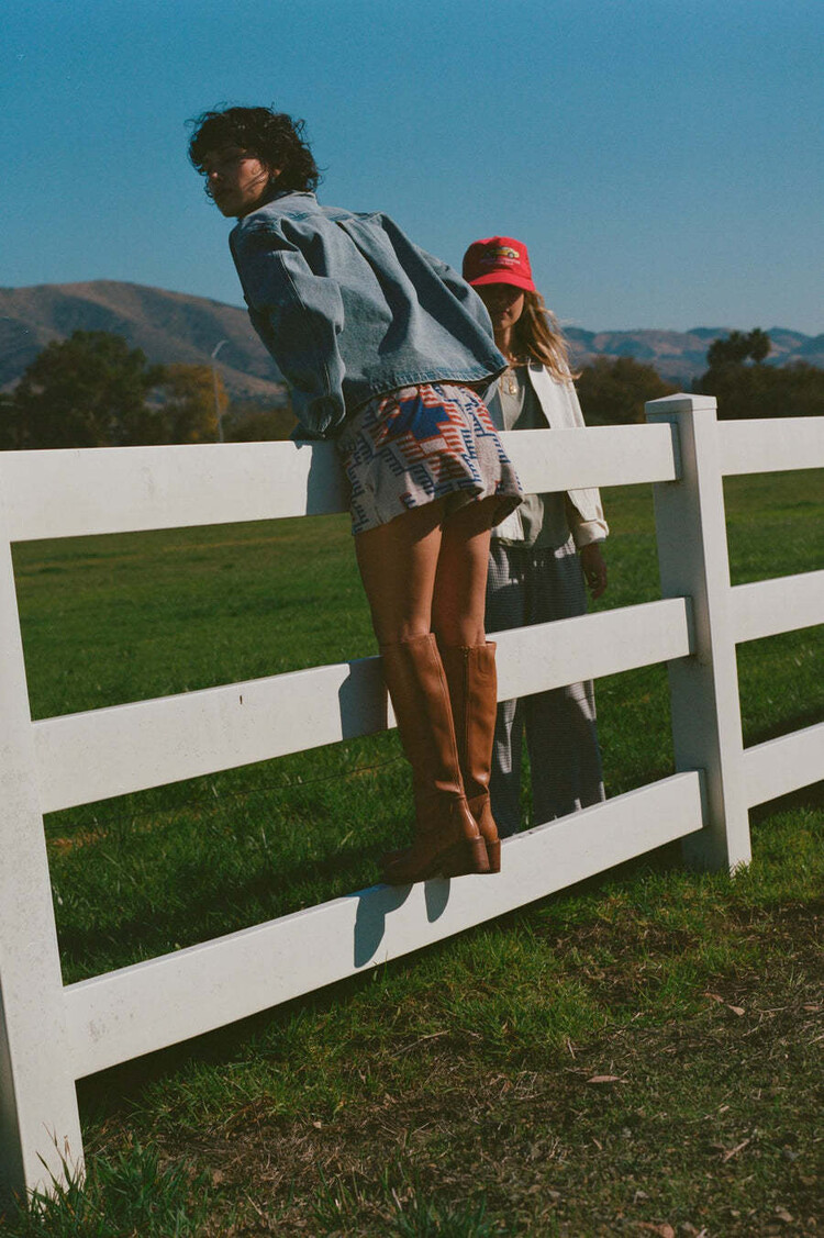 Brixton Brixton Trail Terry Cloth Short (Womens) | Electronic Indigo Pattern