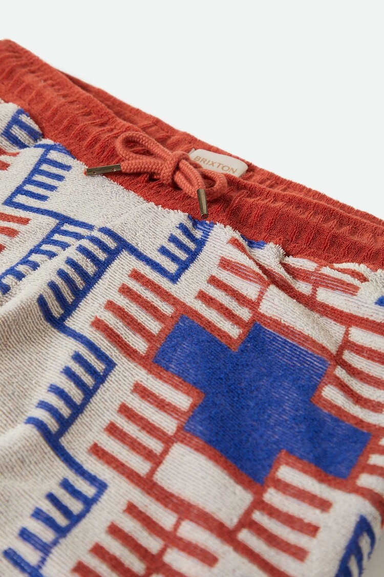 Brixton Brixton Trail Terry Cloth Short (Womens) | Electronic Indigo Pattern