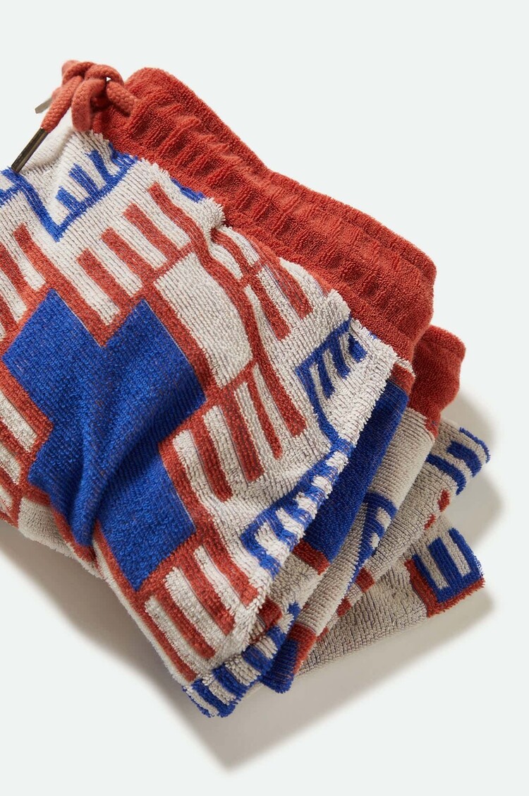 Brixton Brixton Trail Terry Cloth Short (Womens) | Electronic Indigo Pattern