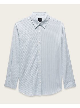 Vans Vans Gillian Striped Button Down (Womens) | White/Crystal Blue