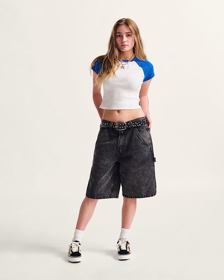 Vans Vans Clare Raglan Tee (Womens) | True Blue/Marshmallow