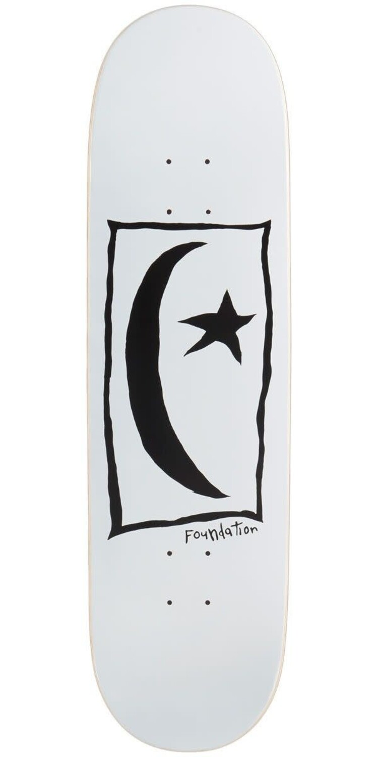 Foundation Foundation Star & Moon Square Deck | White