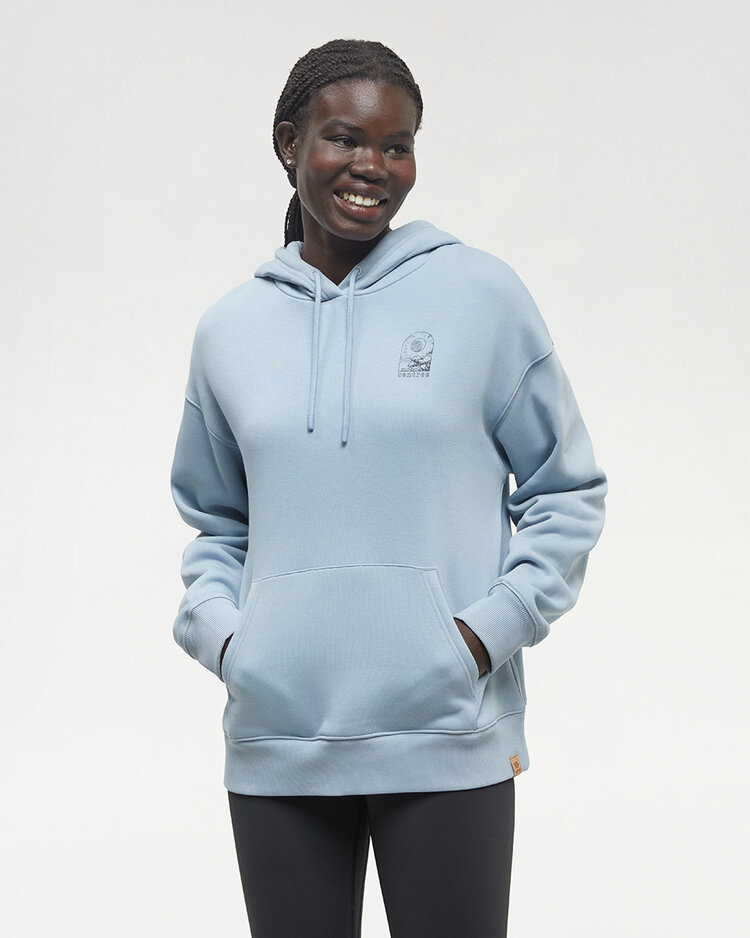 Tentree Tentree Clifftop Hoodie (Womens) | Blue Haze/Meteorite Black