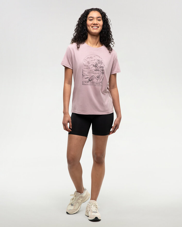 Tentree Tentree Clifftop T-Shirt (Womens) | Vintage Mauve/Meteorite Black