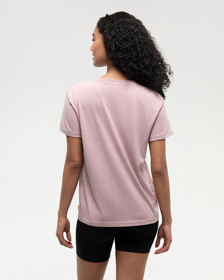 Tentree Tentree Clifftop T-Shirt (Womens) | Vintage Mauve/Meteorite Black