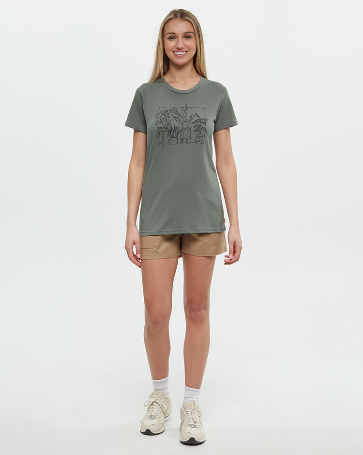 Tentree Tentree Plant T-Shirt (Womens) | Agave Green/Meteorite Black