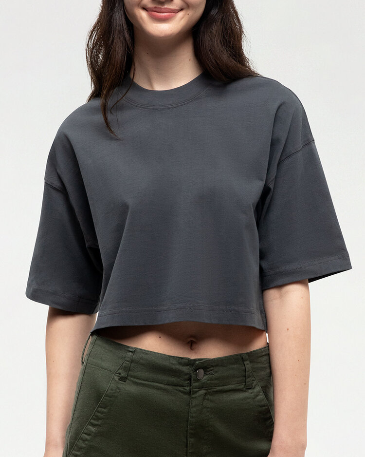 Tentree Tentree Laurelwood Crop T-Shirt (Womens) | Graphite