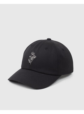 Tentree Tentree Flower Embroidery Peak Hat (Unisex) | Meteorite Black/Sugar Pine