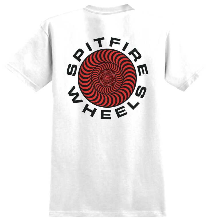 Spitfire Spitfire Classic '87 Swirl Fill S/S Tee (Mens) | Wht/Blk/Red Print