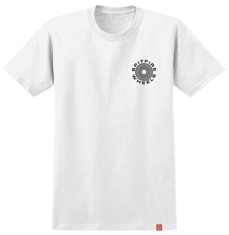 Spitfire Spitfire Classic '87 Swirl Fill S/S Tee (Mens) | Wht/Blk/Red Print