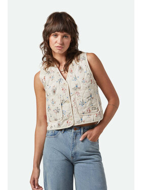 Brixton Brixton Field Floral Quilted Vest (Womens) | Whitecap/Hazelnut/Ditsy Floral