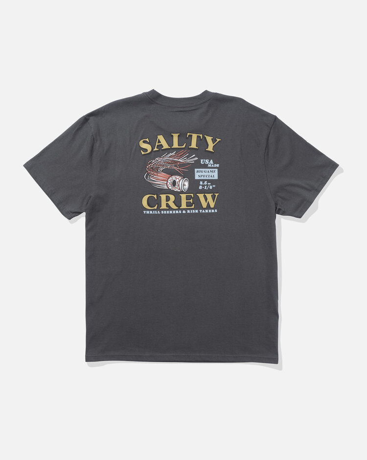 Salty Crew Salty Crew Lured Classic Ss Tee (Mens) | Charcoal