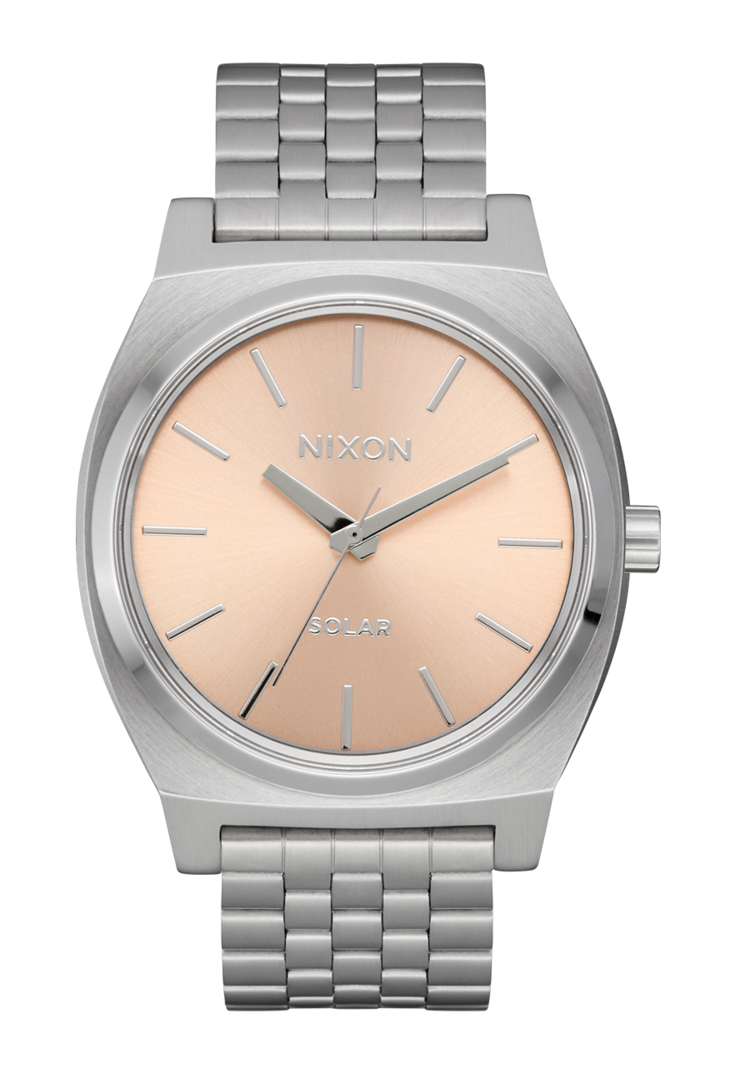 Nixon Nixon Time Teller Solar | Silver/Salmon