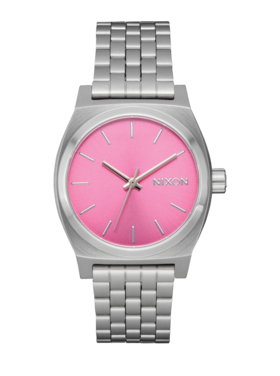 Nixon Nixon Medium Time Teller| Silver/Pink