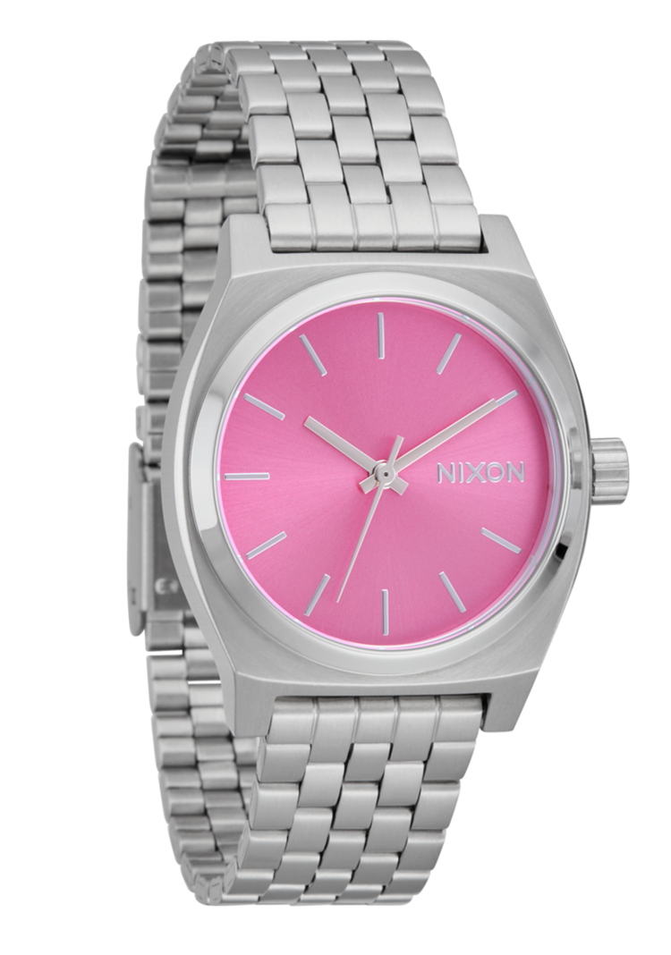 Nixon Nixon Medium Time Teller| Silver/Pink