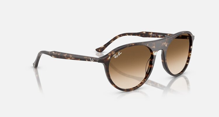 Ray Ban Ray Ban Rb2215 Polished Havana Yellow Turtle | Clear Brown Gradient