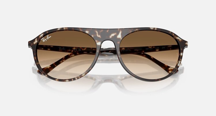 Ray Ban Ray Ban Rb2215 Polished Havana Yellow Turtle | Clear Brown Gradient