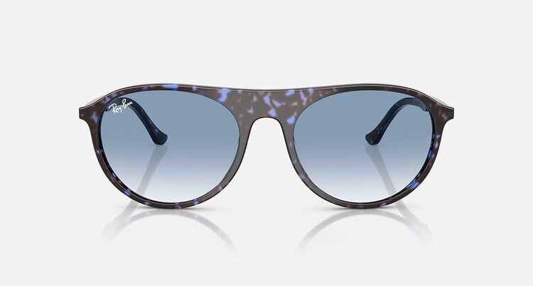 Ray Ban Ray Ban Rb2215 Polished Havana Blue Turtle | Clear Blue Gradient