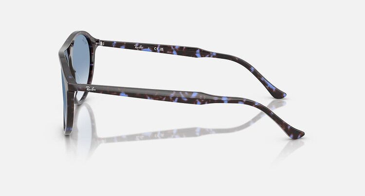 Ray Ban Ray Ban Rb2215 Polished Havana Blue Turtle | Clear Blue Gradient
