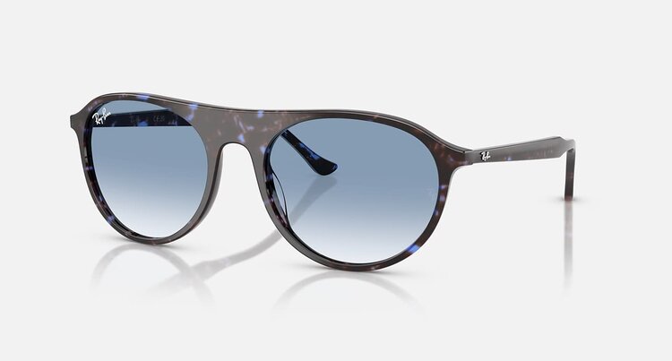 Ray Ban Ray Ban Rb2215 Polished Havana Blue Turtle | Clear Blue Gradient